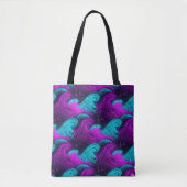 Neon-Retro-Welle Tasche (Vorderseite)