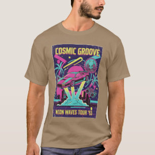 Neon Retro Weltraumwagen T-Shirt