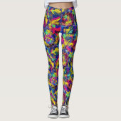 Neon Rewind Leggings aus den 80er Jahren (Vorderseite)