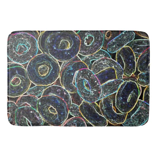 Neon Rings Badematte (Vorderseite)