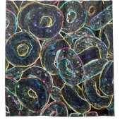 Neon Rings Duschvorhang (Vorderseite)