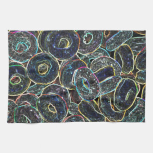 Neon Rings Geschirrtuch