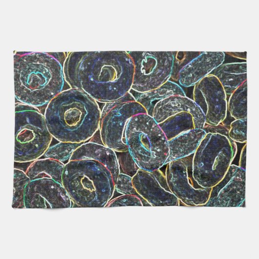 Neon Rings Geschirrtuch (Horizontal)