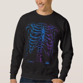 Neon-Rippenkäfig-Skelett-Grafik-Sweatshirt Sweatshirt