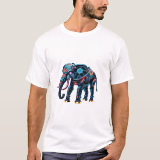 Neon Robo Elephant T-Shirt