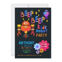 Neon ROBOT PARTY Kindergeburtstag Boys Girls Theme