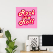 Neon Rock and Roll Poster (Heimbüro)