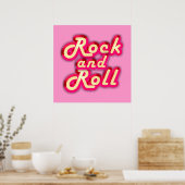 Neon Rock and Roll Poster (Küche)