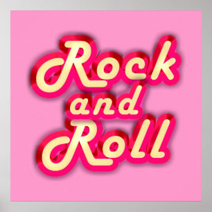 Neon Rock and Roll Poster