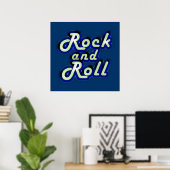 Neon Rock and Roll Poster (Heimbüro)