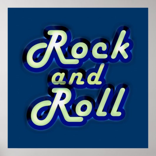 Neon Rock and Roll Poster (Vorne)