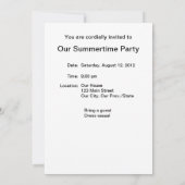 Neon Rock Singer Einladung (Rückseite)