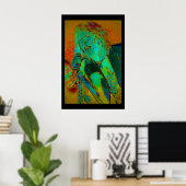 Neon Rock Singer Poster (Heimbüro)