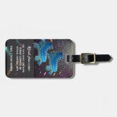 Neon Roller Skate Disco Dance Party Vibes Gepäckanhänger (Vorderseite horizontal)