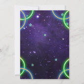 Neon Roller Skaten Glow Birthday Boy Einladung (Rückseite)