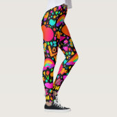 Neon Romantic Pattern Leggings (Rechts)