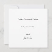 Neon rosa fett danke Karte (Rückseite)