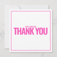 Neon rosa fett danke Karte