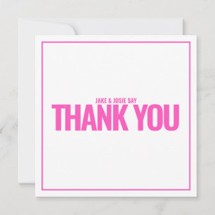 Neon rosa fett danke Karte