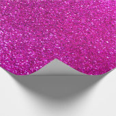 Neon rosa Glitzer Geschenkpapier (Ecke)
