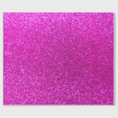 Neon rosa Glitzer Geschenkpapier (Flach)
