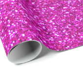 Neon rosa Glitzer Geschenkpapier (Rolleneckpunkt)