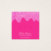 Neon rosa Glitzer Tropfen Ohrringe anzeigen (Vorderseite)