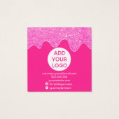 Neon rosa Glitzer Tropfen Ohrringe anzeigen (Rückseite)