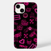 Neon rosa Graffiti iPhone Gehäuse Case-Mate iPhone Hülle (Rückseite)