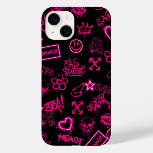 Neon rosa Graffiti iPhone Gehäuse Case-Mate iPhone 14 Hülle