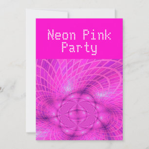 Neon rosa Party Einladung