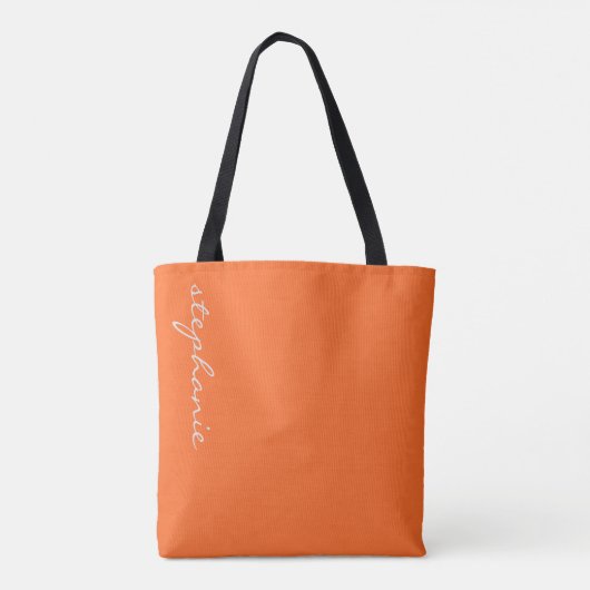 Neon rosa und orange personalisiert tasche (Rückseite)