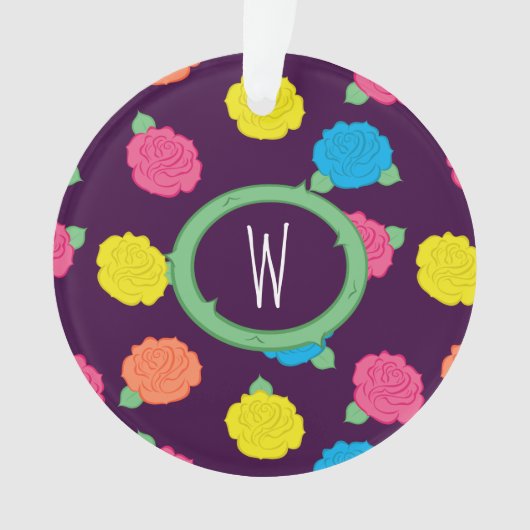 Neon-Rose Akryler Ornament (Vorderseite)