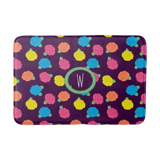 Neon Rose Bath Mat Badematte (Vorderseite)