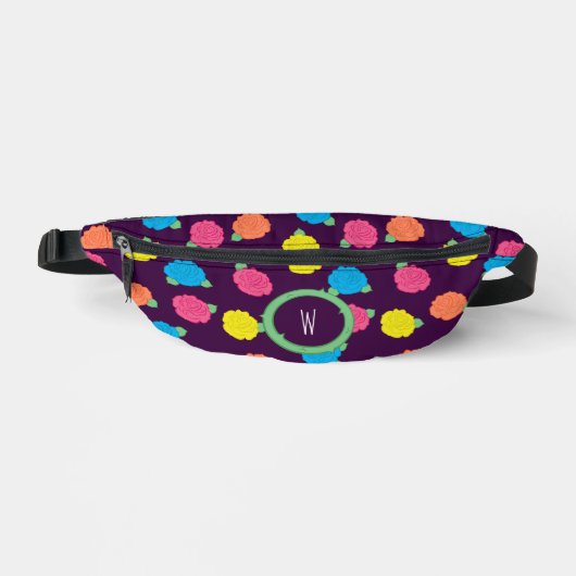 Neon Rose Bauchtasche (Vorderseite)