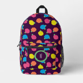 Neon Rose Bedruckter Rucksack (Vorderseite)