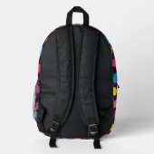 Neon Rose Bedruckter Rucksack (Rückseite)