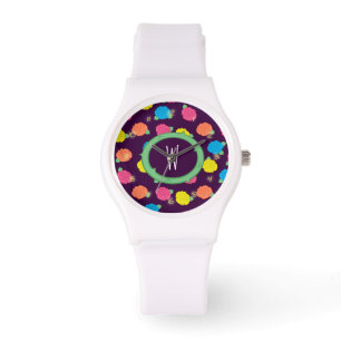 Neon Rose beobachten Armbanduhr