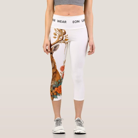 NEON ROSE CAPRI LEGGINGS (Vorderseite)