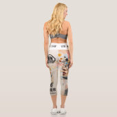 NEON ROSE CAPRI LEGGINGS (Rückseite)