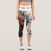 NEON ROSE CAPRI LEGGINGS (Vorderseite)