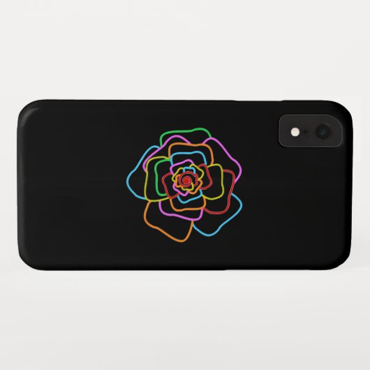 Neon Rose Case-Mate iPhone Hülle (Rückseite (Horizontal))
