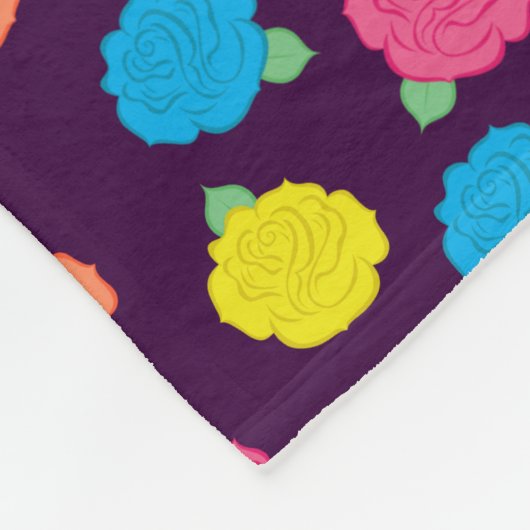 Neon Rose Fleece Blanket (Ecke)