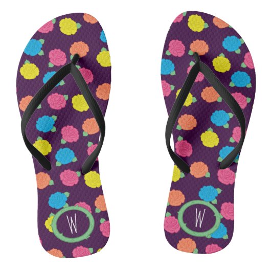 Neon Rose Flip Flops Badesandalen (Fußbett)