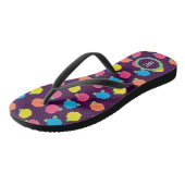 Neon Rose Flip Flops Badesandalen (Schrägansicht)
