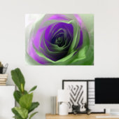 Neon Rose Fotograf Poster (Heimbüro)