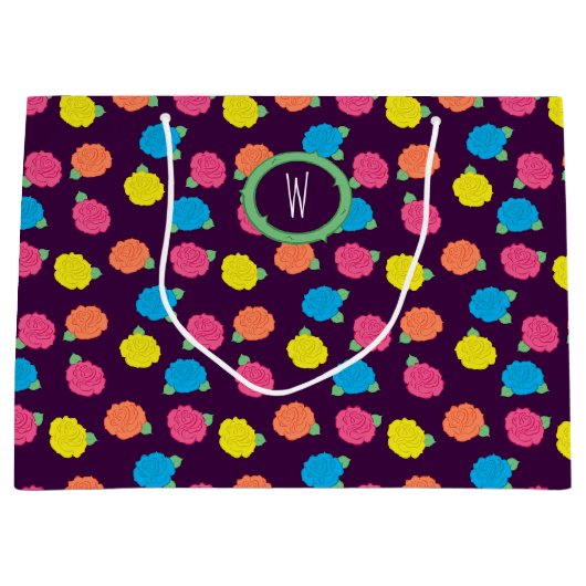 Neon Rose Geschenktasche Große Geschenktüte (Vorderseite)