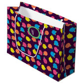 Neon Rose Geschenktasche Große Geschenktüte (Vorderseite Schrägansicht)