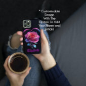 Neon Rose Kosmic Personalisiert Ihren Namen hinzuf Case-Mate iPhone Hülle