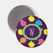 Neon Rose Magnet (Vorderseite/Rückseite)